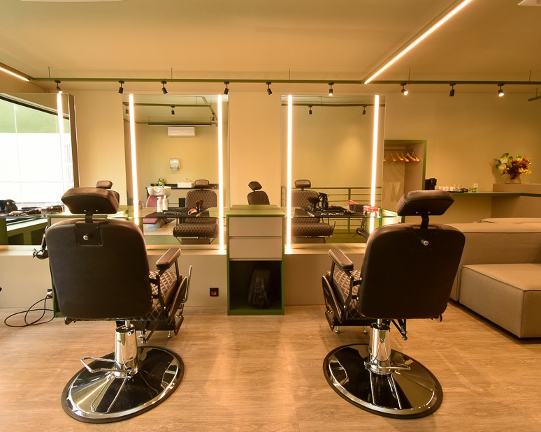 Cadeiras da Stone Barbearia