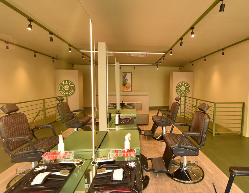 Ambiente da Stone Barbearia